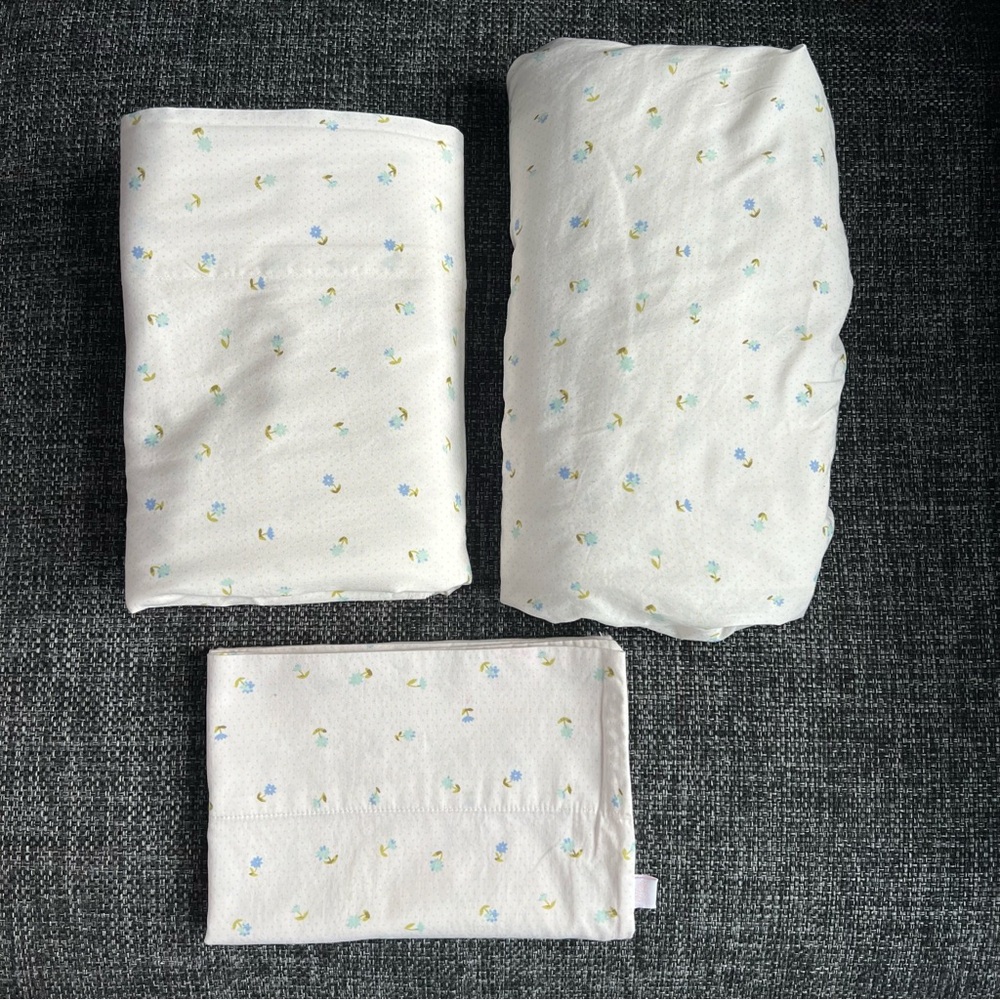 SweetHoney Foral Dot Sheet Set- Twin